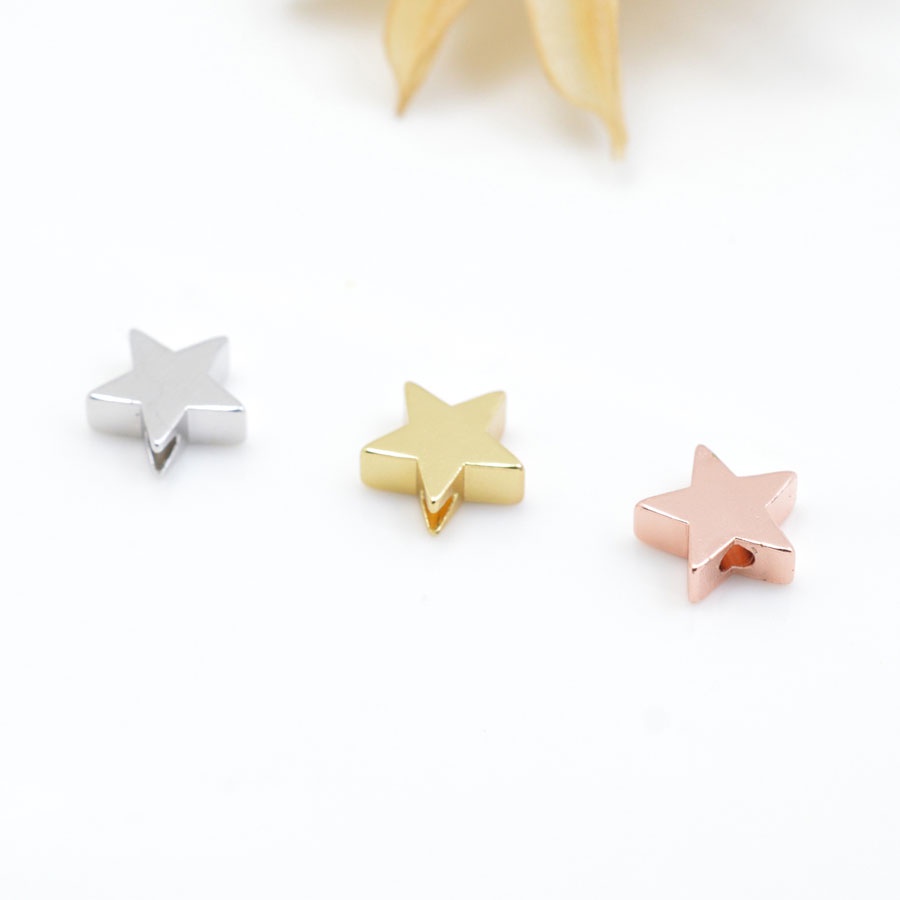 [CHR4] Phụ kiện trang sức (DIY) - Hạt charm trơn bóng nhiều hình để phối hạt làm vòng cổ vòng tay