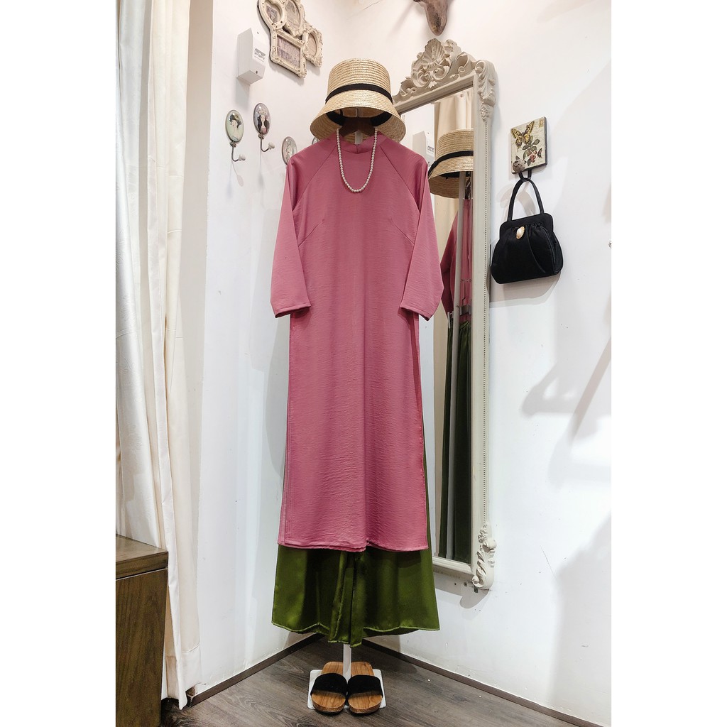 Set Áo dài Rosemary tây thi hồng đậm