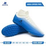 Giày Bóng Đá Chính Hãng AKKA Speed Pro cổ cao Xanh Bích Cổ Trắng TF