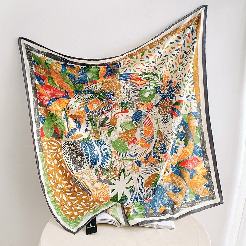 Khăn thô lụa choàng bản to làm khăn quấn áo 90x90cm