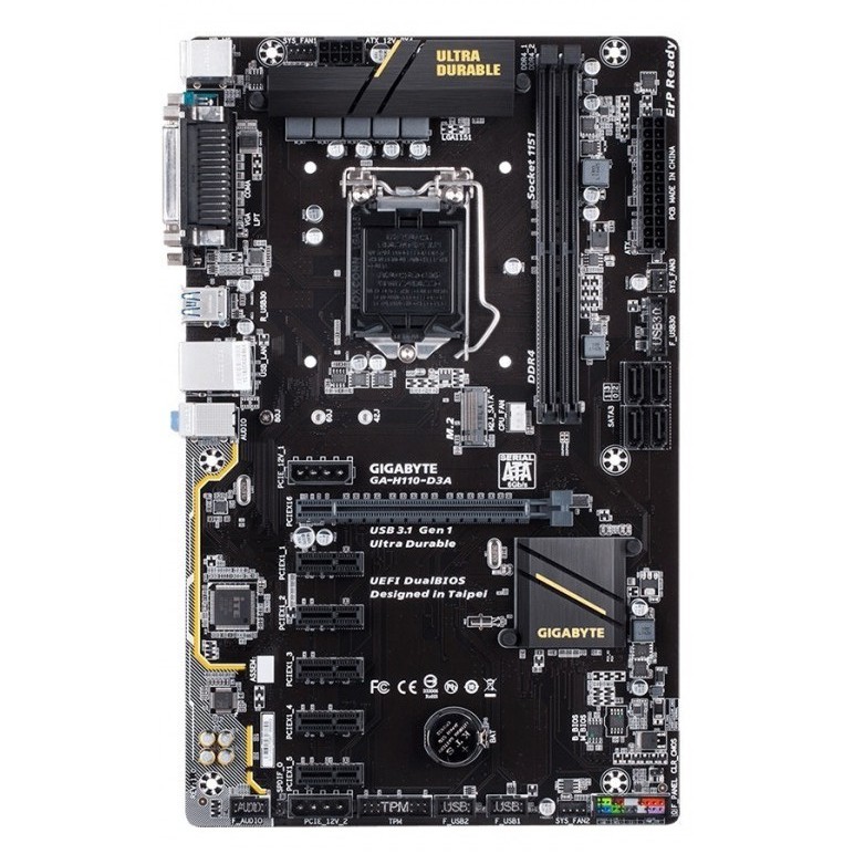 Mainboard GIGABYTE H110-D3A LGA1151 ATX  đẹp nguyên bản zin