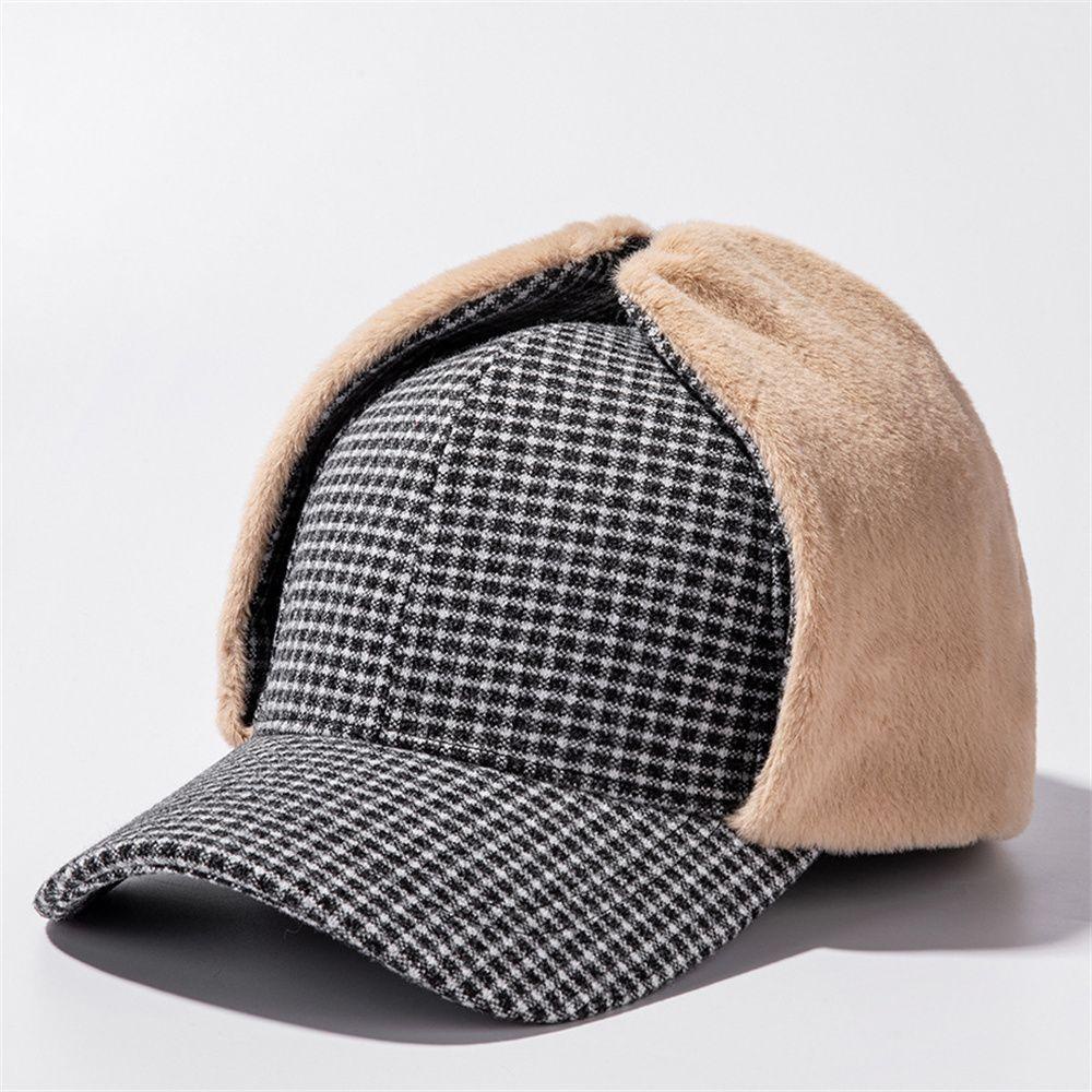 Mũ Lưỡi Trai Có Miếng Che Tai Phủ Lông Giữ Ấm Mùa Đông Dành Cho Nam