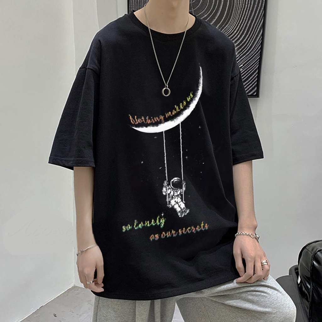 Áo thun nam nữ unisex tay lỡ, áo phông cotton form rộng PHG