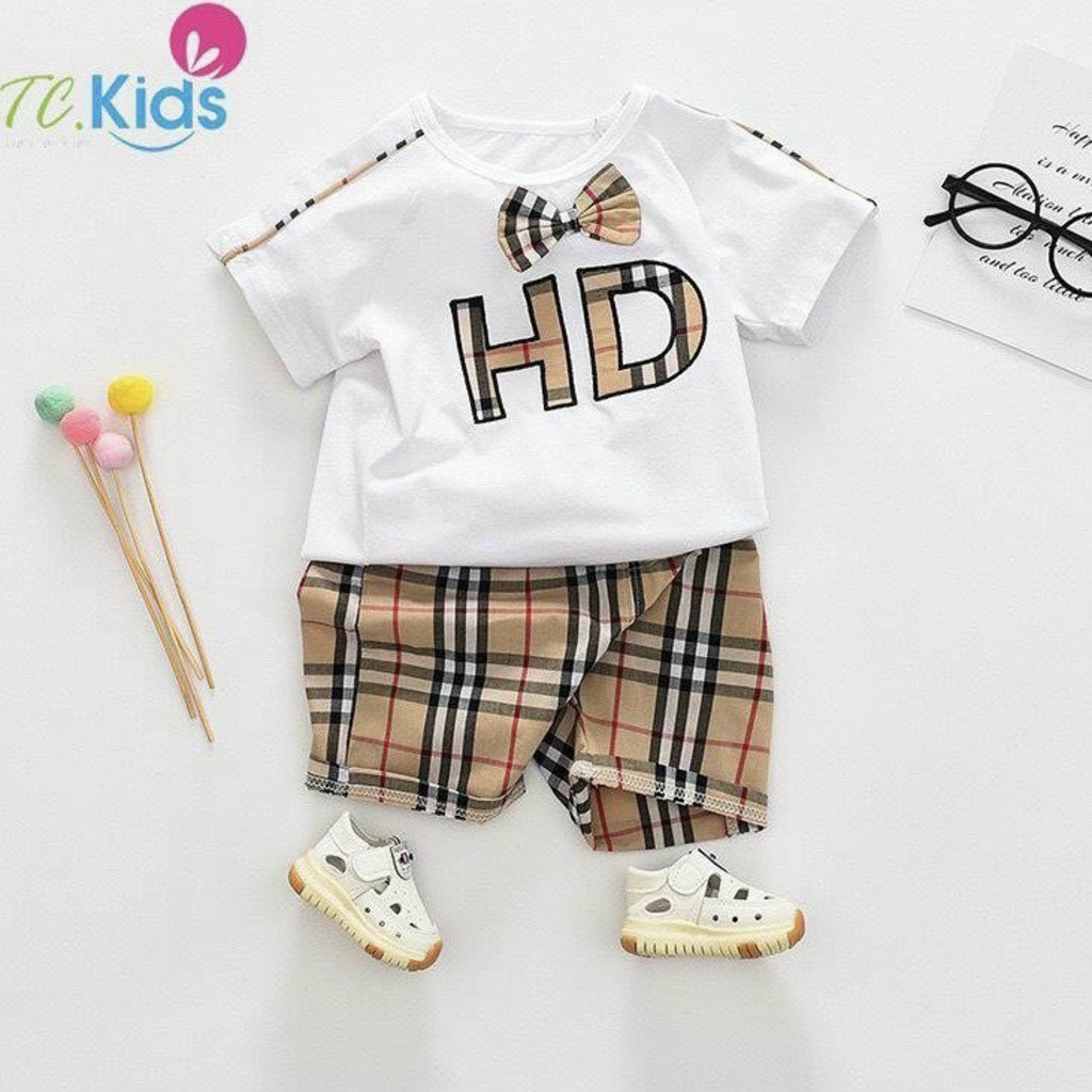 Bộ hè bé trai,Bộ cộc tay bé trai chất cotton NY Chú chó cực đẹp cho bé QATEA20, Quần áo trẻ em từ 7-18kg_Binbon kids