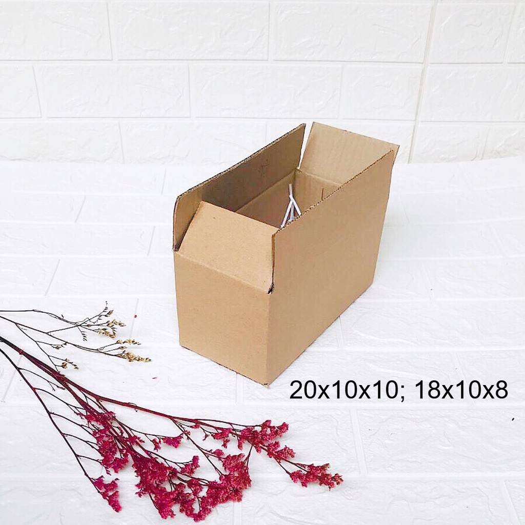 Hộp 18x10x8 cm - 20 hộp carton giá rẻ siêu cứng