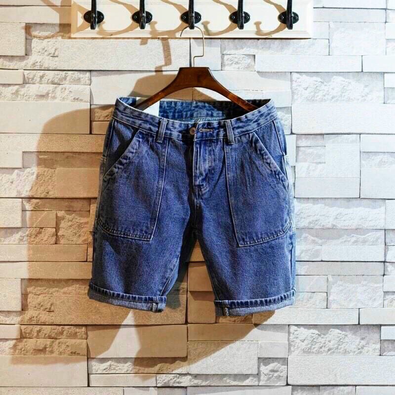 QUẦN SHORT JEAN NAM  TÚI VUÔNG ĐỘC LẠ VẢI DÀY ĐẸP MẪU MỚI