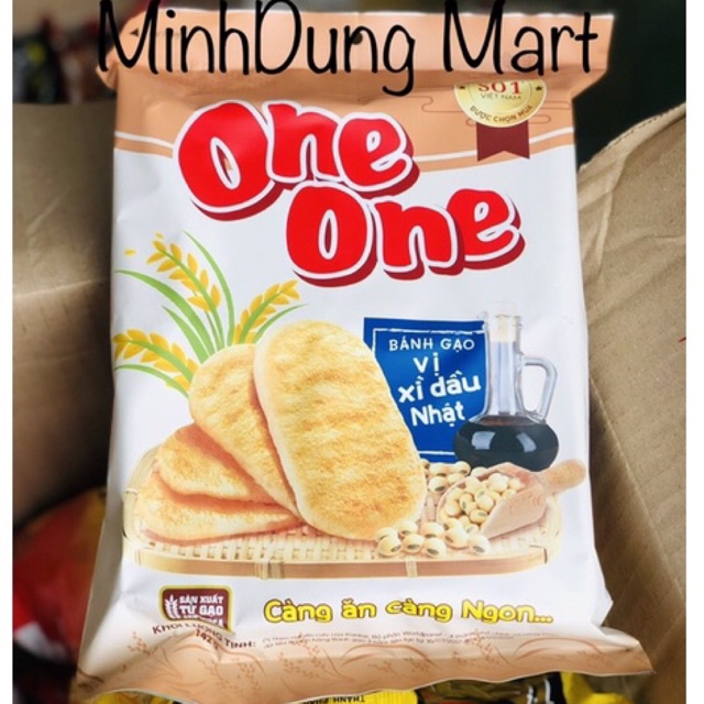 Bánh gạo vị xì dầu Nhật one one gói 142g