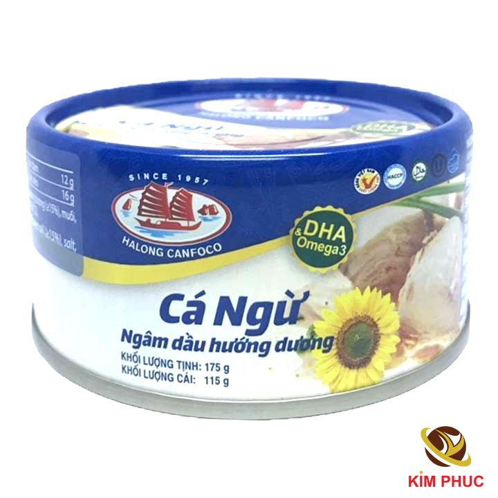 Cá ngừ ngâm dầu hướng dương Hạ Long Canfoco 175g/115