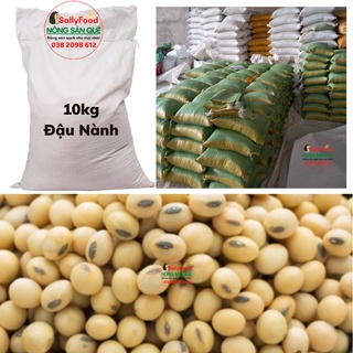 Đậu Nành Sống SallyFood (Đỗ Tương Loại 1) Bao 10kg Sỉ Giá Rẻ Nông Sản Quê Giống Thuần Chủng Sạch Nấu Sữa Hạt, Làm Đậu Hủ