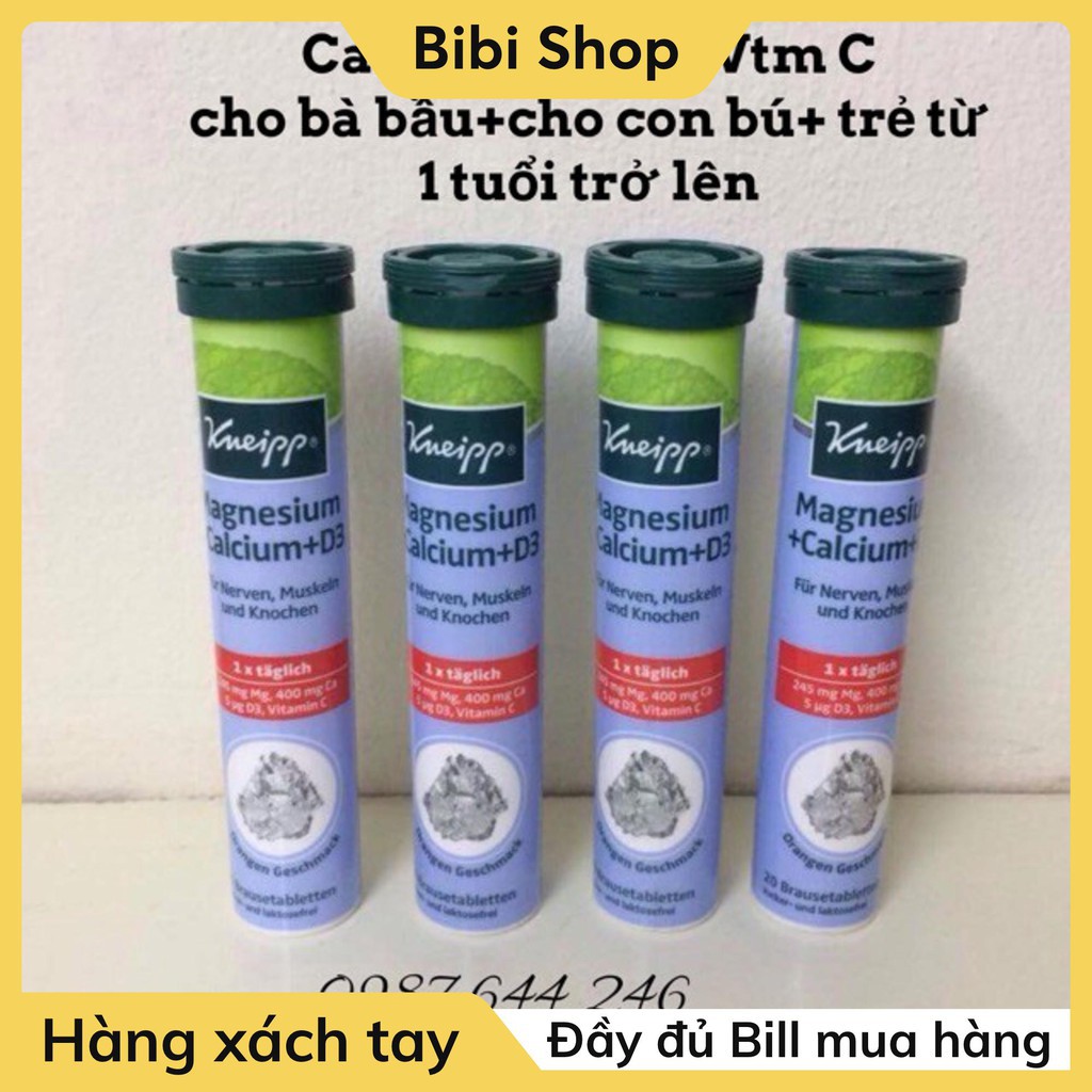 Viên nang sủi bọt Kneipp Magnesium + Canxi + D3 - Vitamin, thực phẩm  bổ sung và đồ dùng cho mẹ