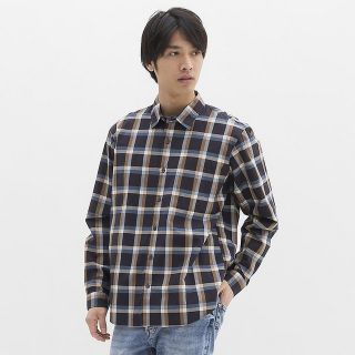 Áo sơ mi nam kẻ caro dòng New Fit của GU