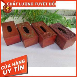 Hộp đựng giấy gỗ hương