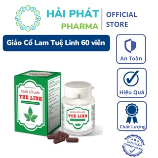 Giảo cổ lam tuệ linh - hỗ trợ phòng ngừa bệnh tim mạch, tiểu đường, mỡ máu - hộp 60 viên