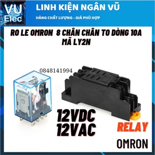 Relay ly2n 12v 8 chân 10a. role trung gian. relay kính 12v10a