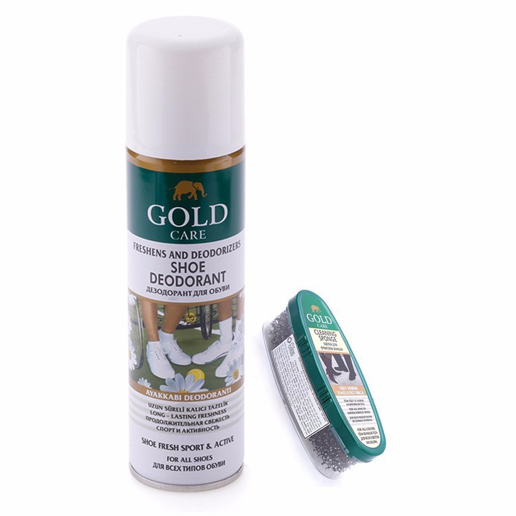 Combo GoldCare - Chai khử mùi hôi giày GC3003 và Bàn chải bụi GC4008 thumbnail