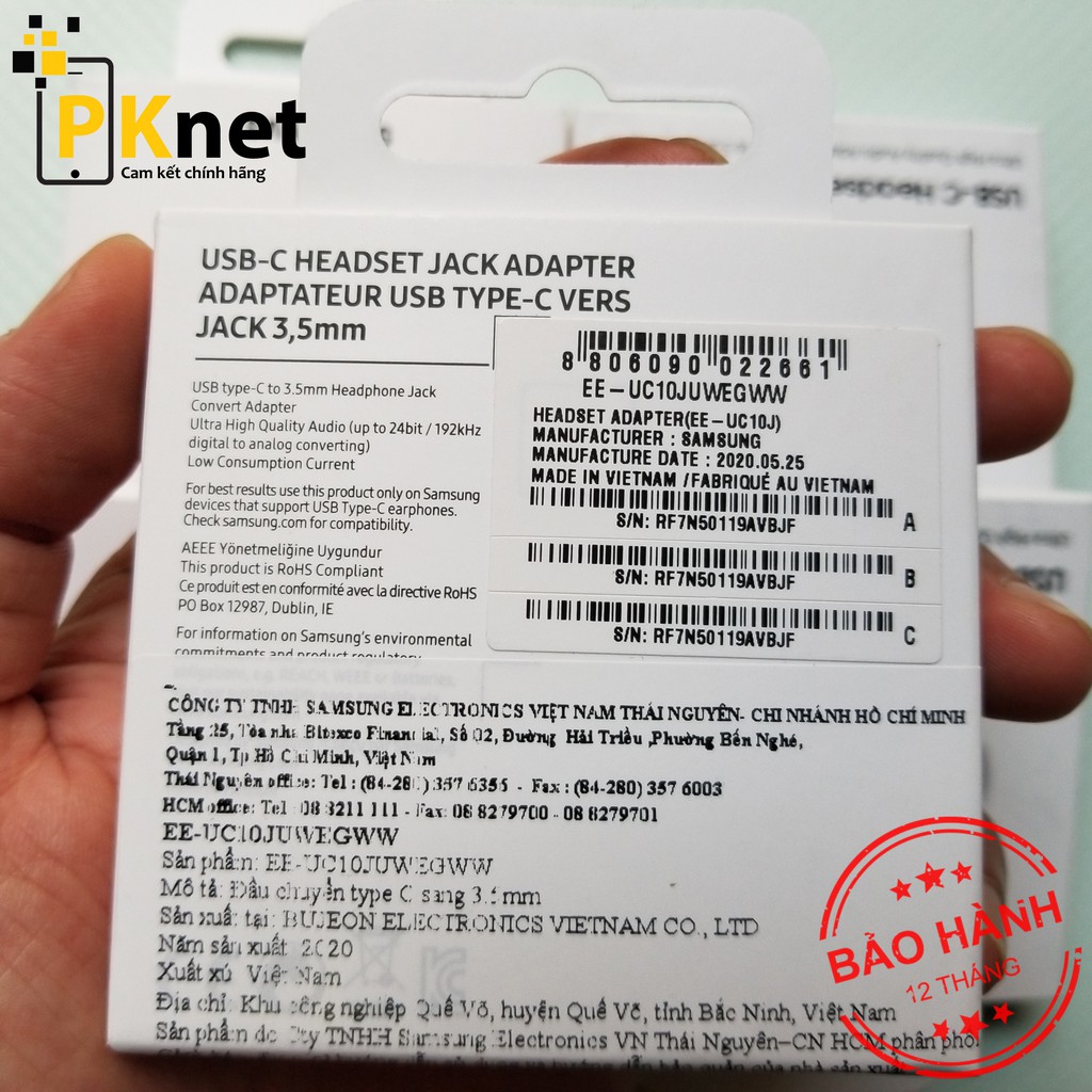 Cáp Chuyển Đổi Samsung Type C Sang Jack 3.5mm Chính Hãng (Usb-C to 3.5mm Audio Jack)