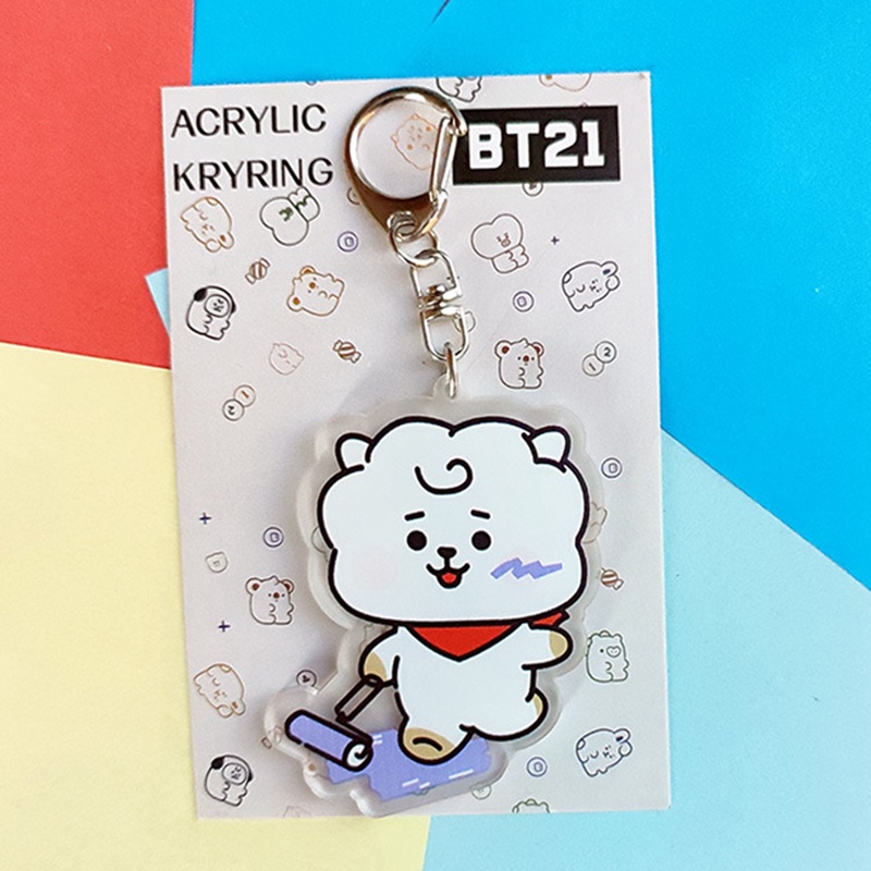Móc Khóa Hình Nhóm Nhạc Bts Kiểu Hoạt Hình Dễ Thương