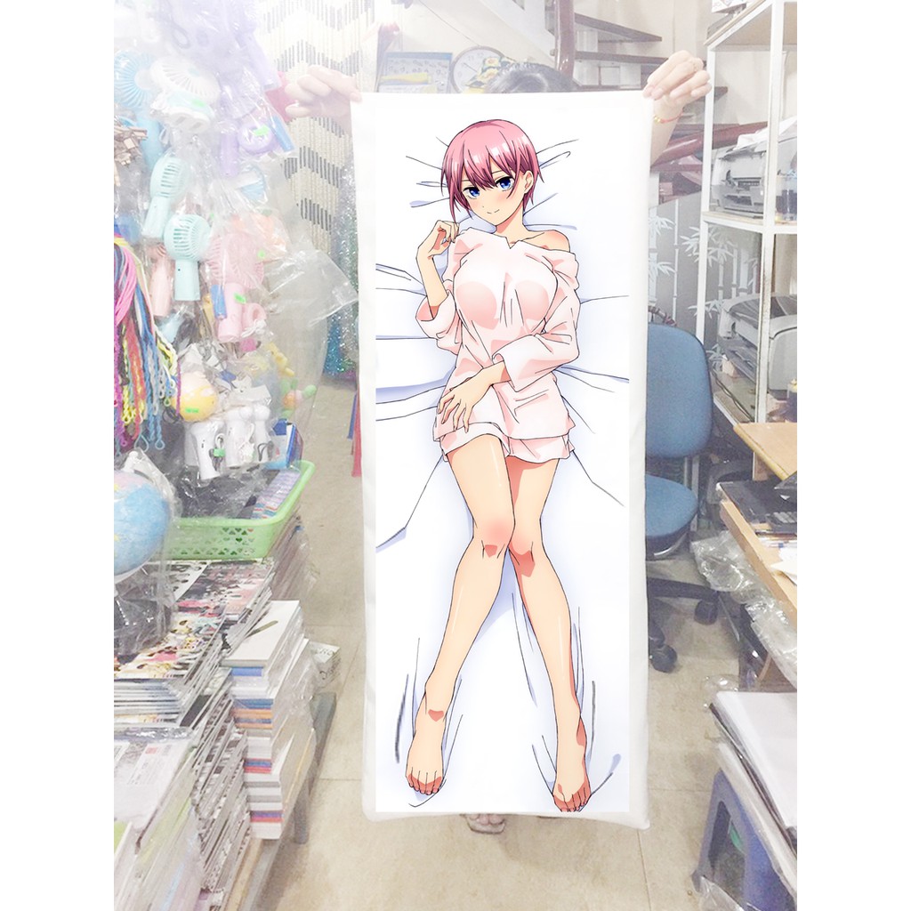 Gối ôm dài anime Nakano Ichika 1mx40cm Go-Toubun no Hanayome Nhà Có Năm Nàng Tiên (Tặng 1 poster hoặc 1 huy hiệu)