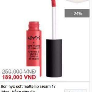 Son nyx matte lip cream