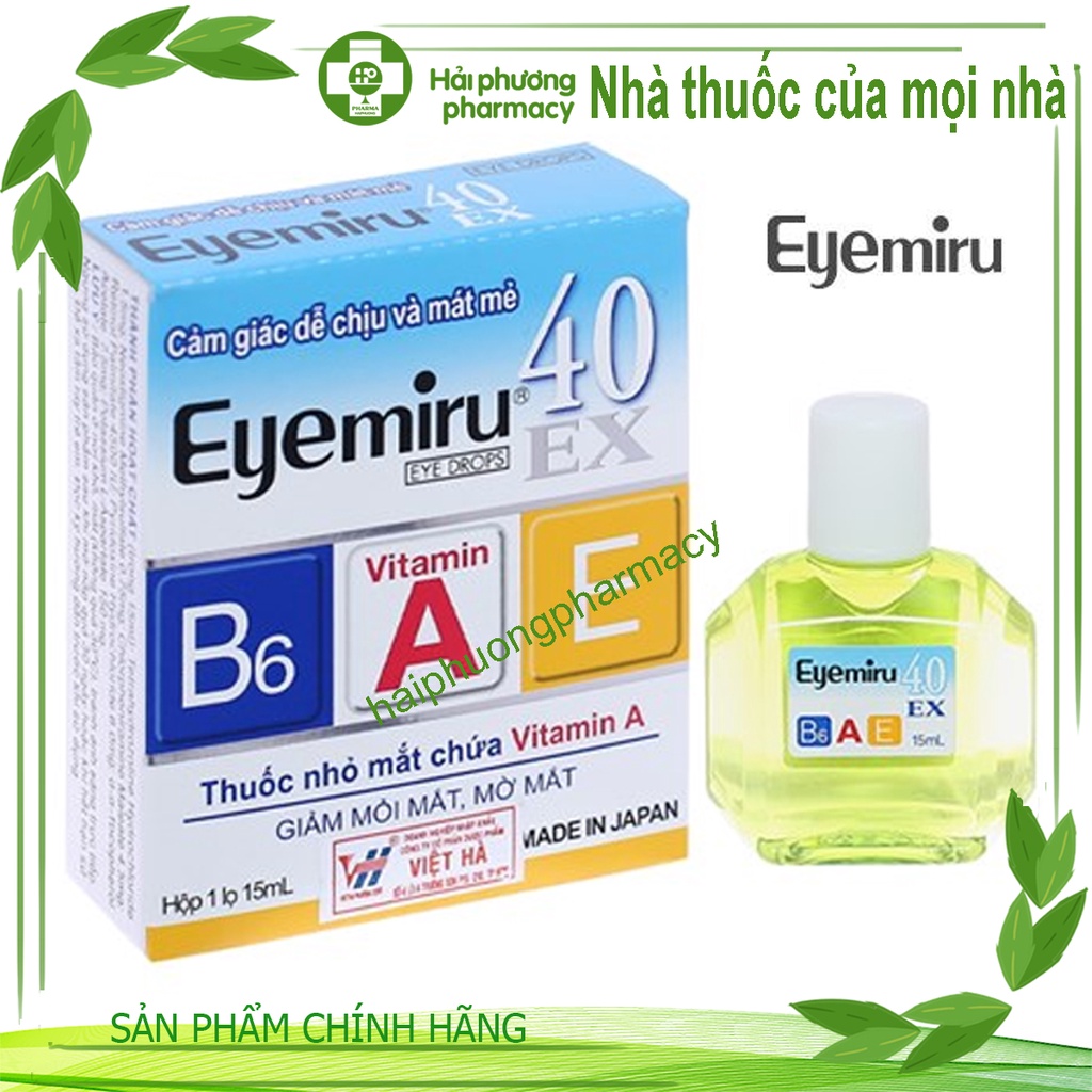 Nhỏ mắt Eyemiru 40 EX - Vitamin A - Giảm mỏi mắt, mờ mắt