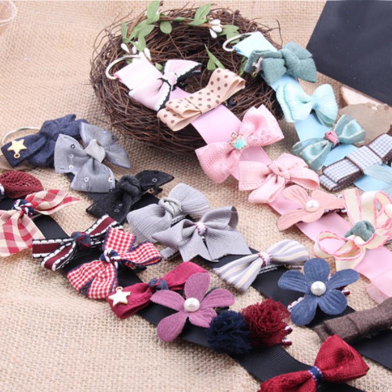 Set 10 kẹp tóc nơ đáng yêu cho bé gái