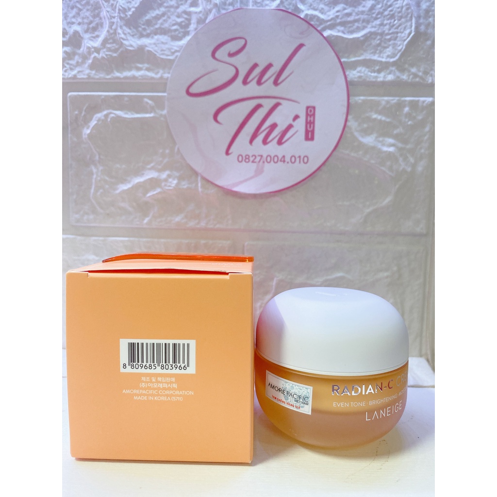 Kem Dưỡng Trắng Sáng & Đều Màu Da Laneige Radian-C cream Fullsize