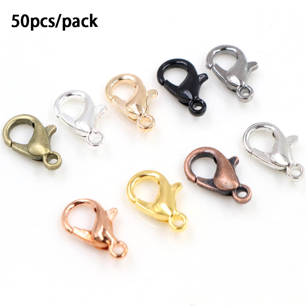 Set 50 móc khóa tôm hùm bằng hợp kim 9 màu lựa chọn thời trang