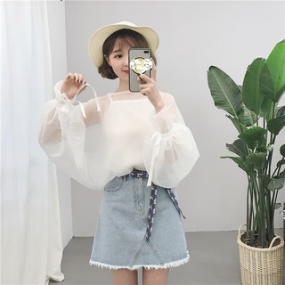Áo crop ton cổ ngắn