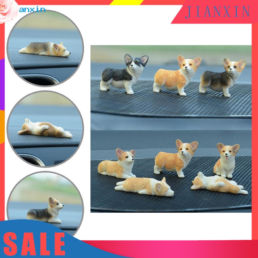 Mô hình chú chó corgi đáng yêu trang trí bàn làm việc