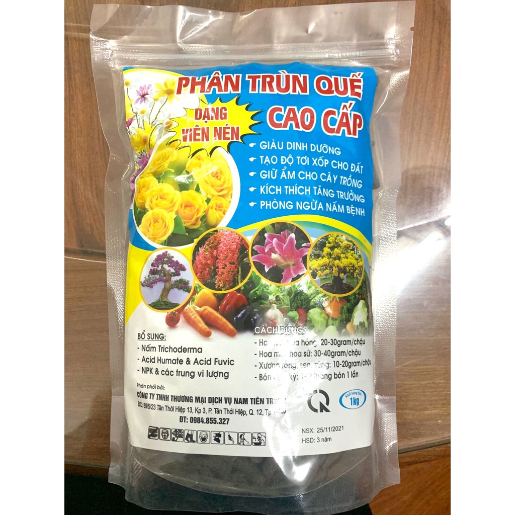 Phân Trùn Quế cao cấp  dạng viên nén tiện lợi