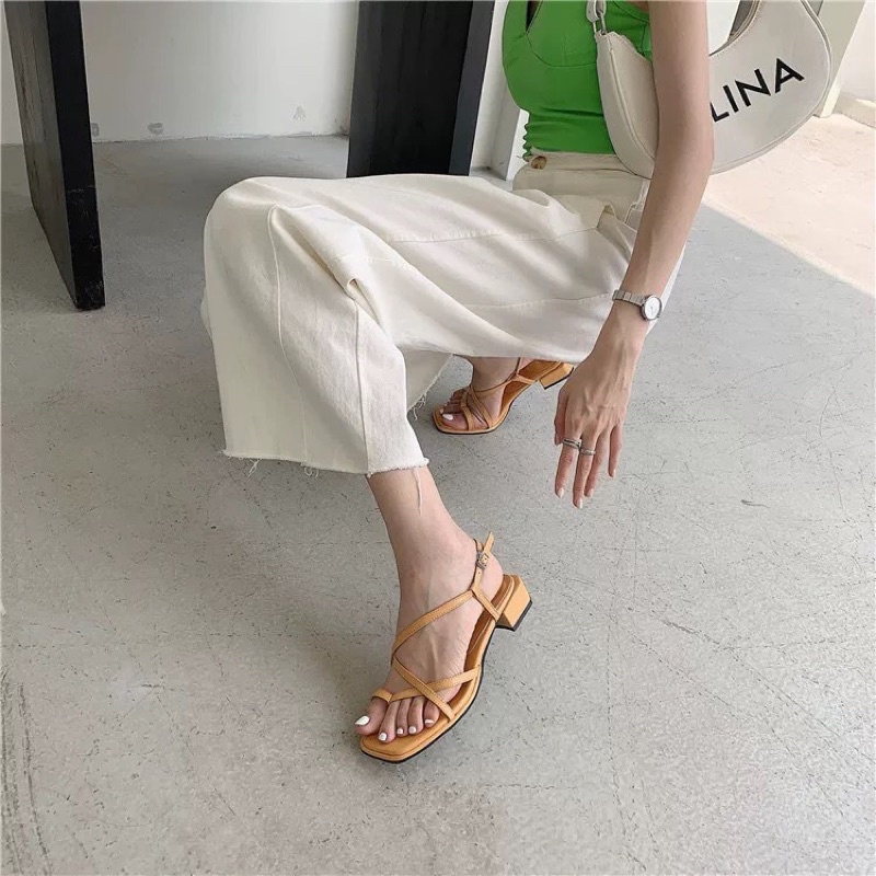 Sandan xỏ ngón gót vuônh 3 phân