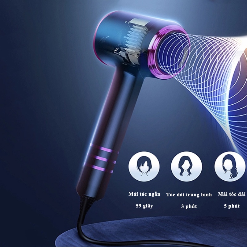 UPUPIN Máy sấy tóc mini tạo kiểu 2 chiều nóng lạnh công suất cao chính hãng lớn ion âm hai chiều sấy khô nhanh chăm