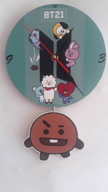 Đồng Hồ Treo Tường Hình Bt21 Dễ Thương