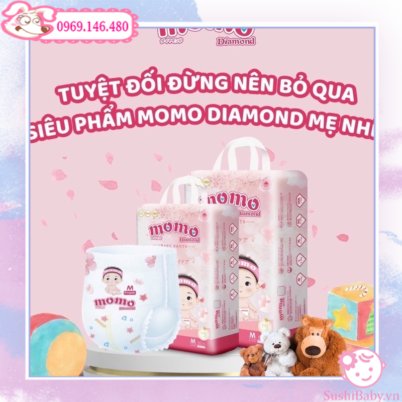 Bỉm MOMO DIAMOND hữu cơ cao cấp quần/dán