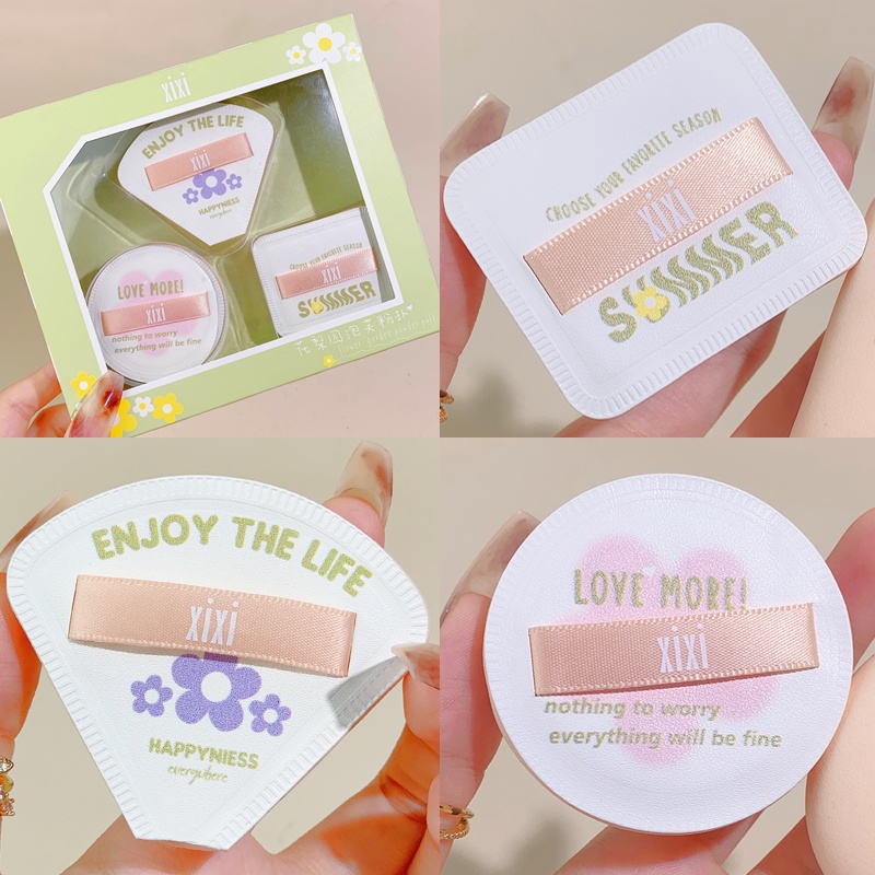 Xixi set 3 Mút Trang Điểm Ướt Và Khô Siêu Mềm Tiện Dụng NO.D532