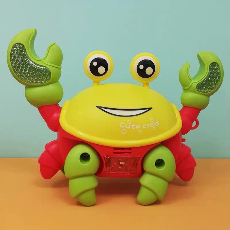Đồ chơi cho bé Cua chạy pin dắt đi chơi có nhạc và có đèn led