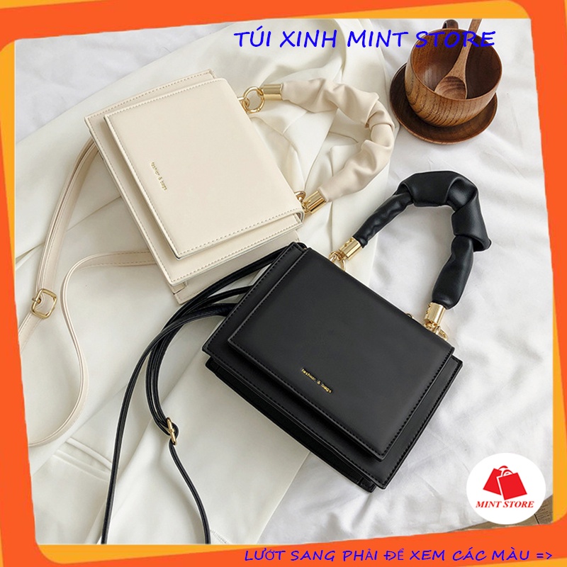 Túi đeo chéo, túi xách nữ đẹp da mềm quai dúm đi chơi phong cách hàn quốc PK 373