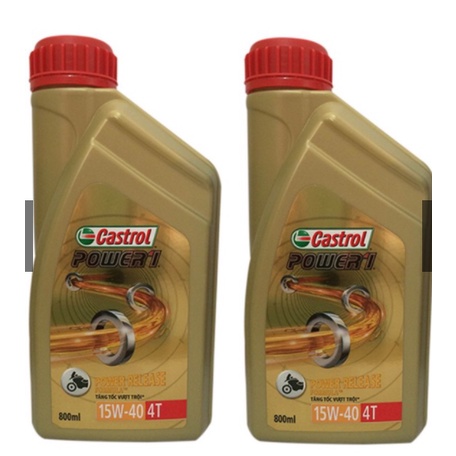 Nhớt Castrol Power 15W-40 4T 0.8L 1L