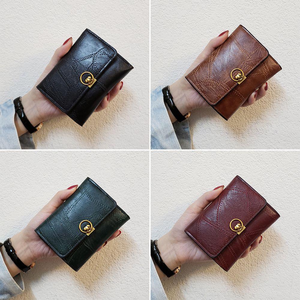 Ví Da PU Ngắn Kiểu Dáng Đơn Giản