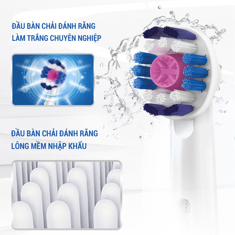 [Hàng Có Sẵn] Bàn chải điện Oral-B, bàn chải đánh răng điện Oral-B D12  làm sạch răng, hạn chế viêm nướu