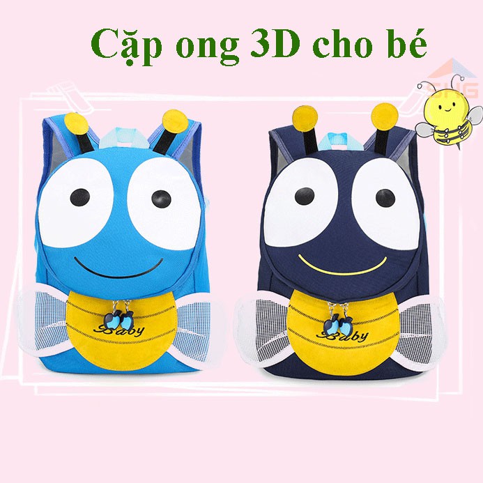 BALO MẪU GIÁO HÌNH CON ONG ONG 3D SIÊU XINH, MÚT ĐỆM ÊM VAI VÀ LƯNG CHO BÉ