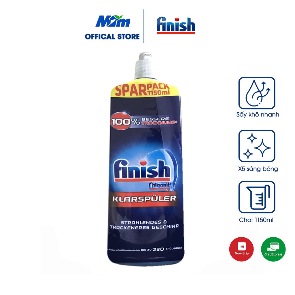 Nước làm bóng chén bát Finish cho máy rửa bát 1150ml