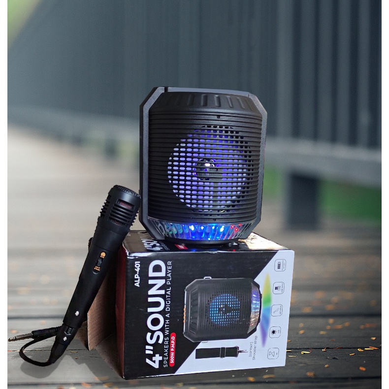 Loa Bluetooth ALP 401 Hát Karaoke Tặng Kèm Mic Bass Trầm Pin Khỏe Âm Thanh Hay T&T