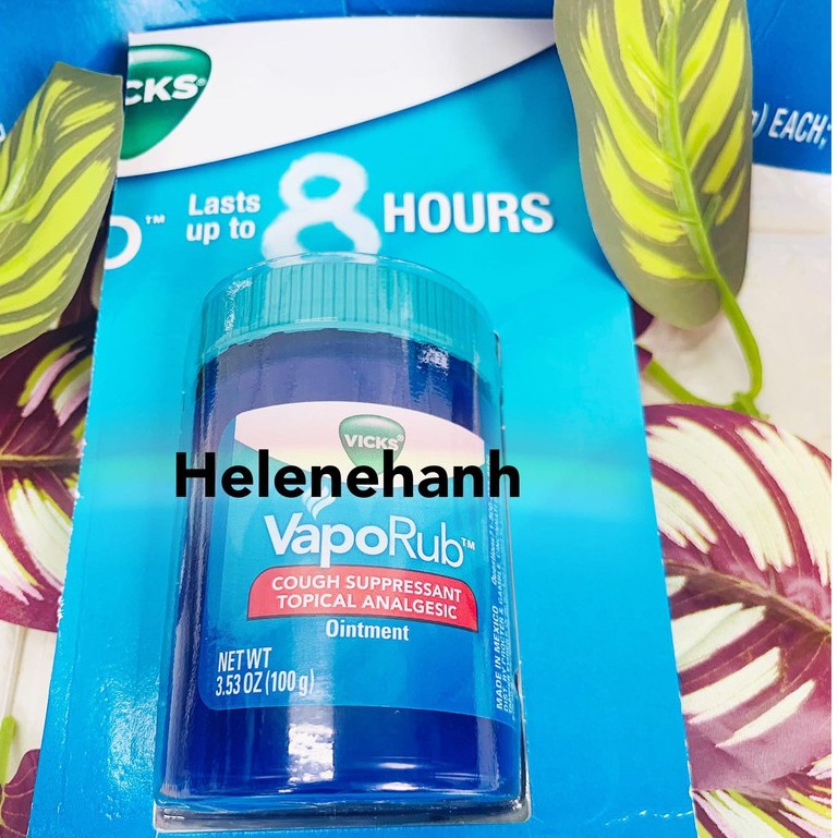 Dầu bôi ấm ngực giảm ho cho bé Vicks VapoRub 100g