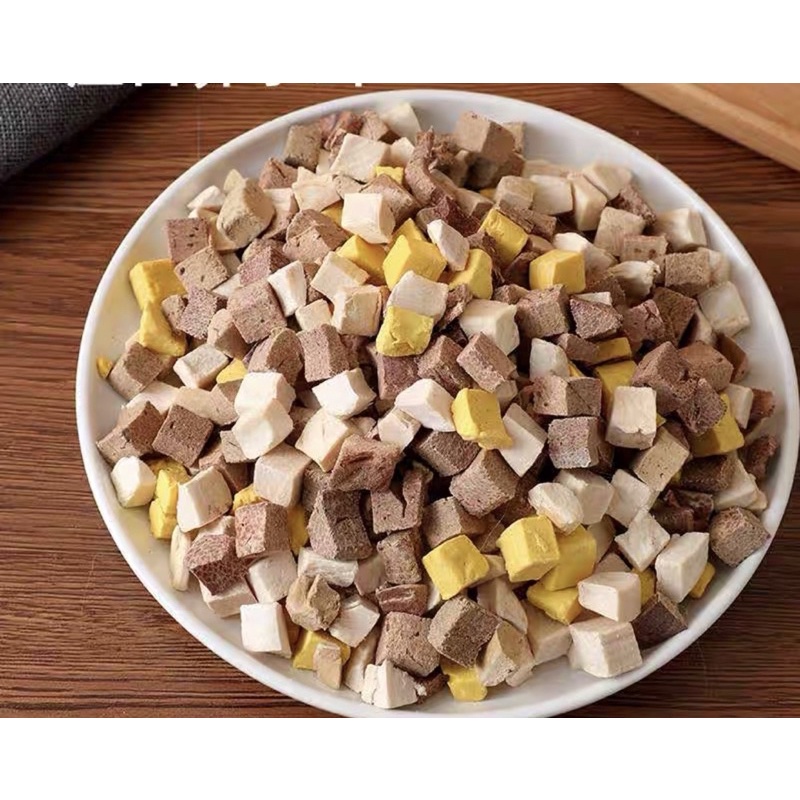 Thức Ăn Đông Khô Mix 4 Vị Thơm Ngon Dinh Dưỡng Cho Thú Cưng Chó Mèo 460gr - Xiuxiu Giang