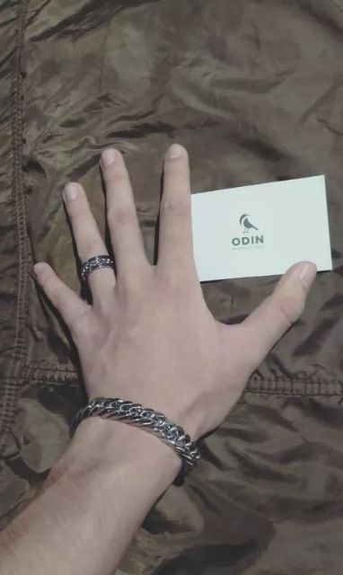 [Mã SKAMFSW175 giảm 10K đơn 50K] [Sale off 40% COMBO ] Vòng tay Chain 11mm - nhẫn Titan