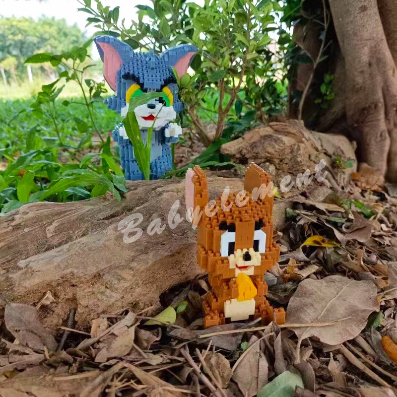 Đồ Chơi Khối Lắp Ghép Nhân Vật Hoạt Hình Tom Và Jerry DIY