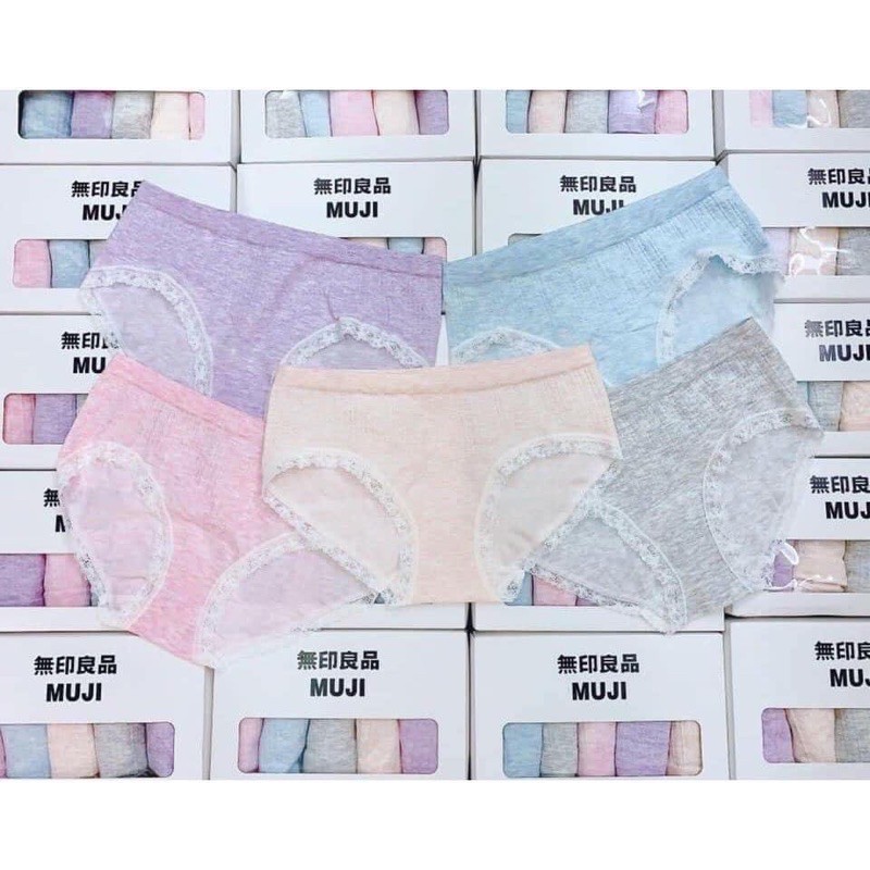 Quần lót nữ Muji hàng xuất nhật, hộp 5 quần