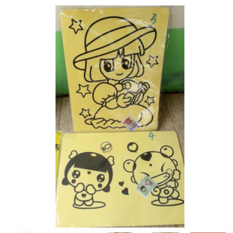 Combo 10 tranh cát tô màu 3d 15x20cm - đồ chơi tranh cát vẽ màu nhiều chủ đề cho bé yêu thỏa sức sáng tạo