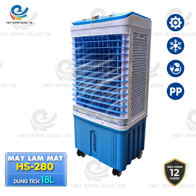 Quạt hơi nước VIET STAR- Máy lọc không khí - công xuất lớn -Làm lạnh 4 chiều- Tặng 2 đá khô- Bảo hành 12 tháng